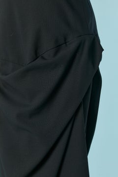 Vivienne Westwood Red Label Schwarzer dünner Wickel- und Drapierter Wollrock