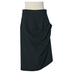Jupe en laine fine enveloppante et drapée noire VIVIENNE WESTWOOD Red Label