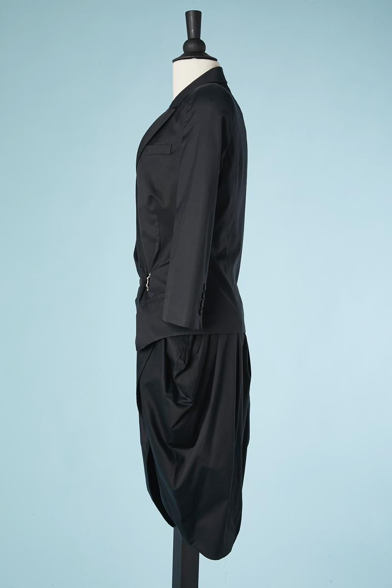 Black wrapped and drape skirt-suit McQ Alexander McQueen  2