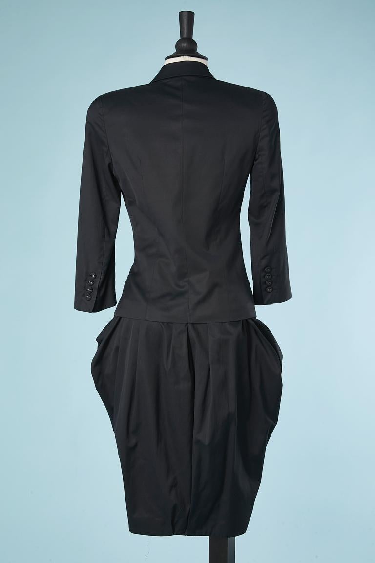 Black wrapped and drape skirt-suit McQ Alexander McQueen  3