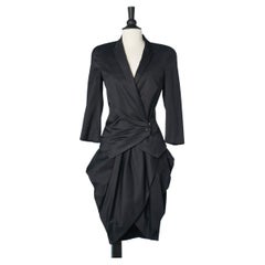 Black wrapped and drape skirt-suit McQ Alexander McQueen