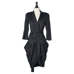 Black wrapped and drape skirt-suit McQ Alexander McQueen 