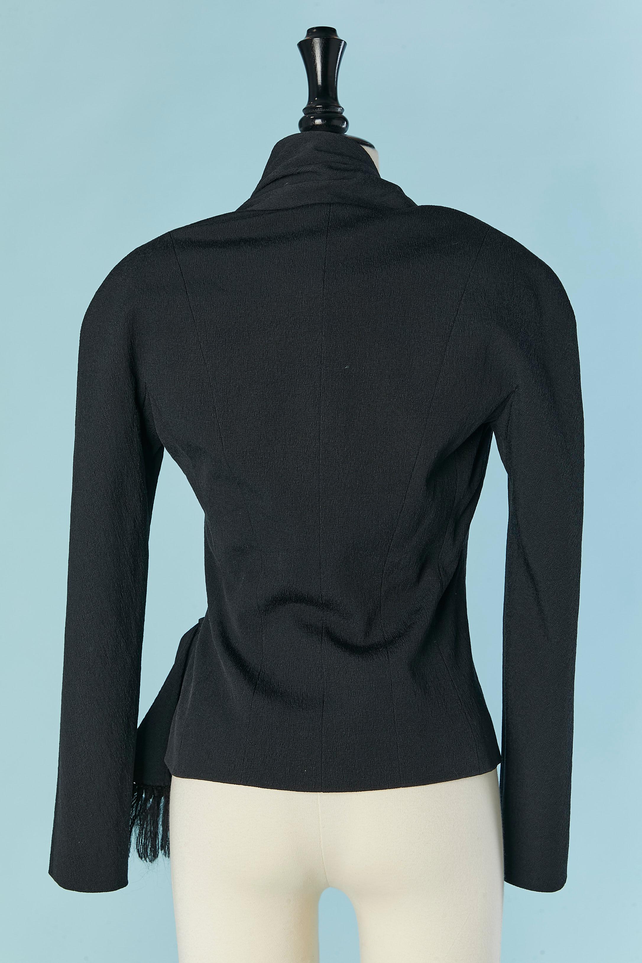 Chaqueta negra con borde de hilos de lana CHRISTIAN DIOR BOUTIQUE en venta 1