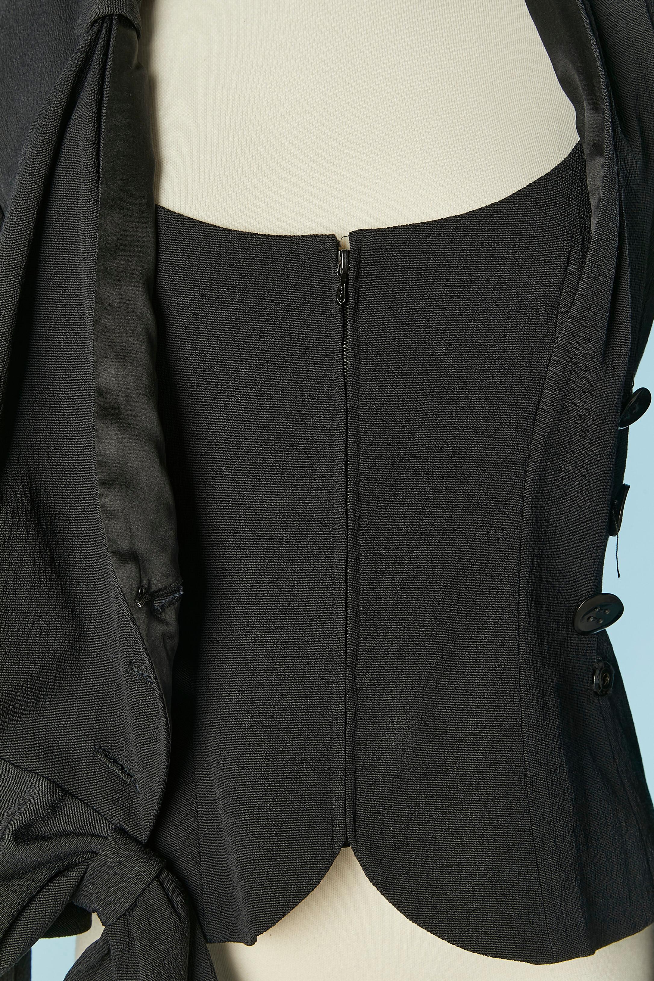 Chaqueta negra con borde de hilos de lana CHRISTIAN DIOR BOUTIQUE en venta 2