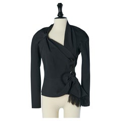 Chaqueta negra con borde de hilos de lana CHRISTIAN DIOR BOUTIQUE