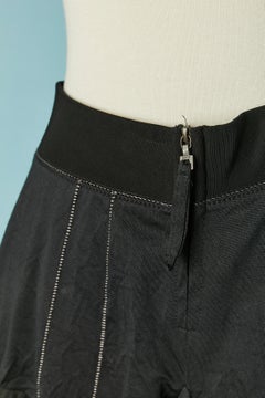 Black wrinkled skirt with ruffles Marithé + François Girbaud