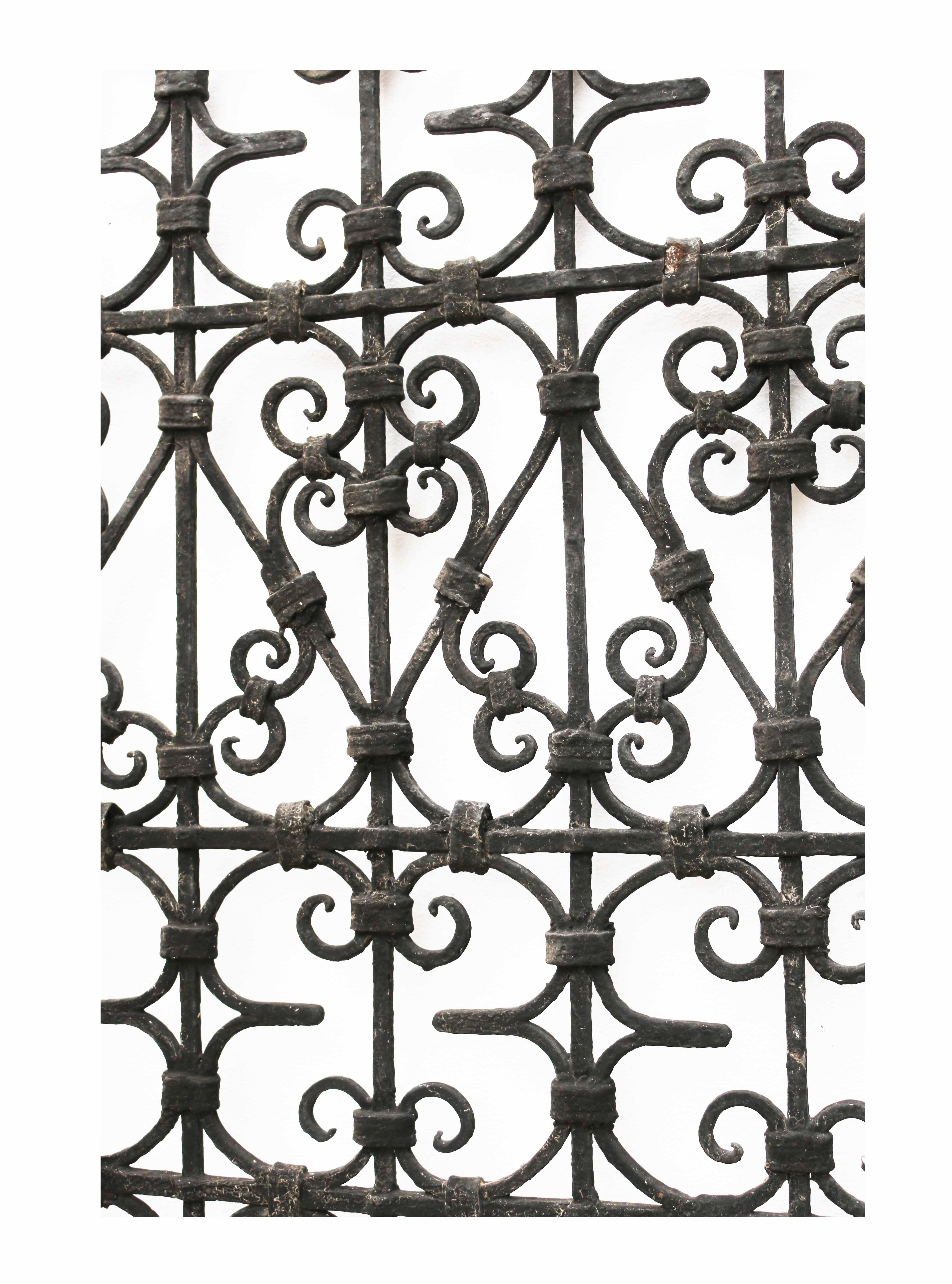 Victorian Black Wrought Iron Pedestrian Gate, circa 1900