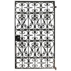 Black Wrought Iron Pedestrian Gate, circa 1900 Black Wrought Iron Pedestrian Gate, circa 1900
