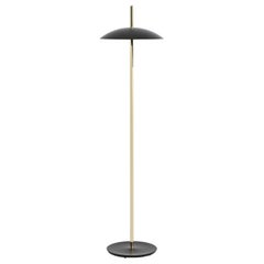 Lampada da terra Signal in ottone e nero di Souda, In magazzino