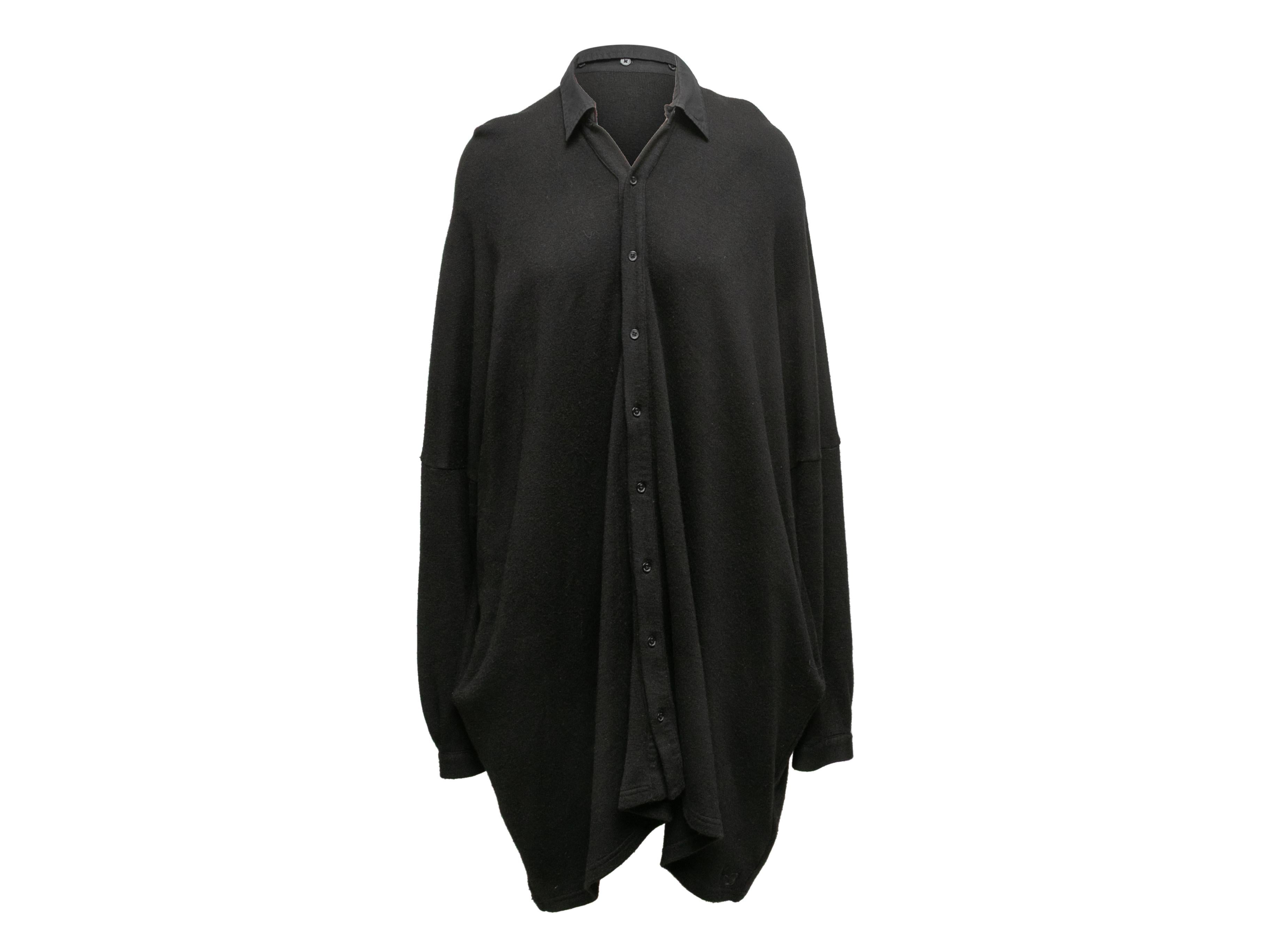 Cárdigan oversize negro Y-3 Yohji Yamamoto Talla US XXS en Bueno estado para la venta en New York, NY