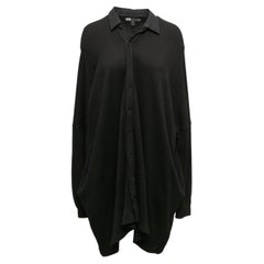 Schwarz Y-3 Yohji Yamamoto Übergroße Strickjacke in Übergröße Größe US XXS