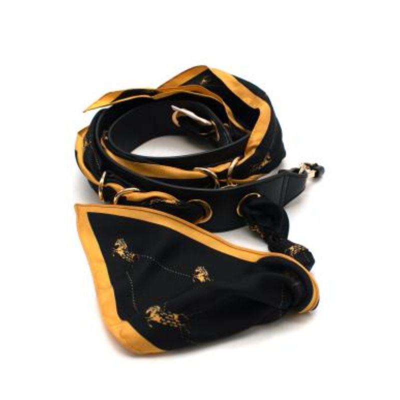 black and yellow scarf
