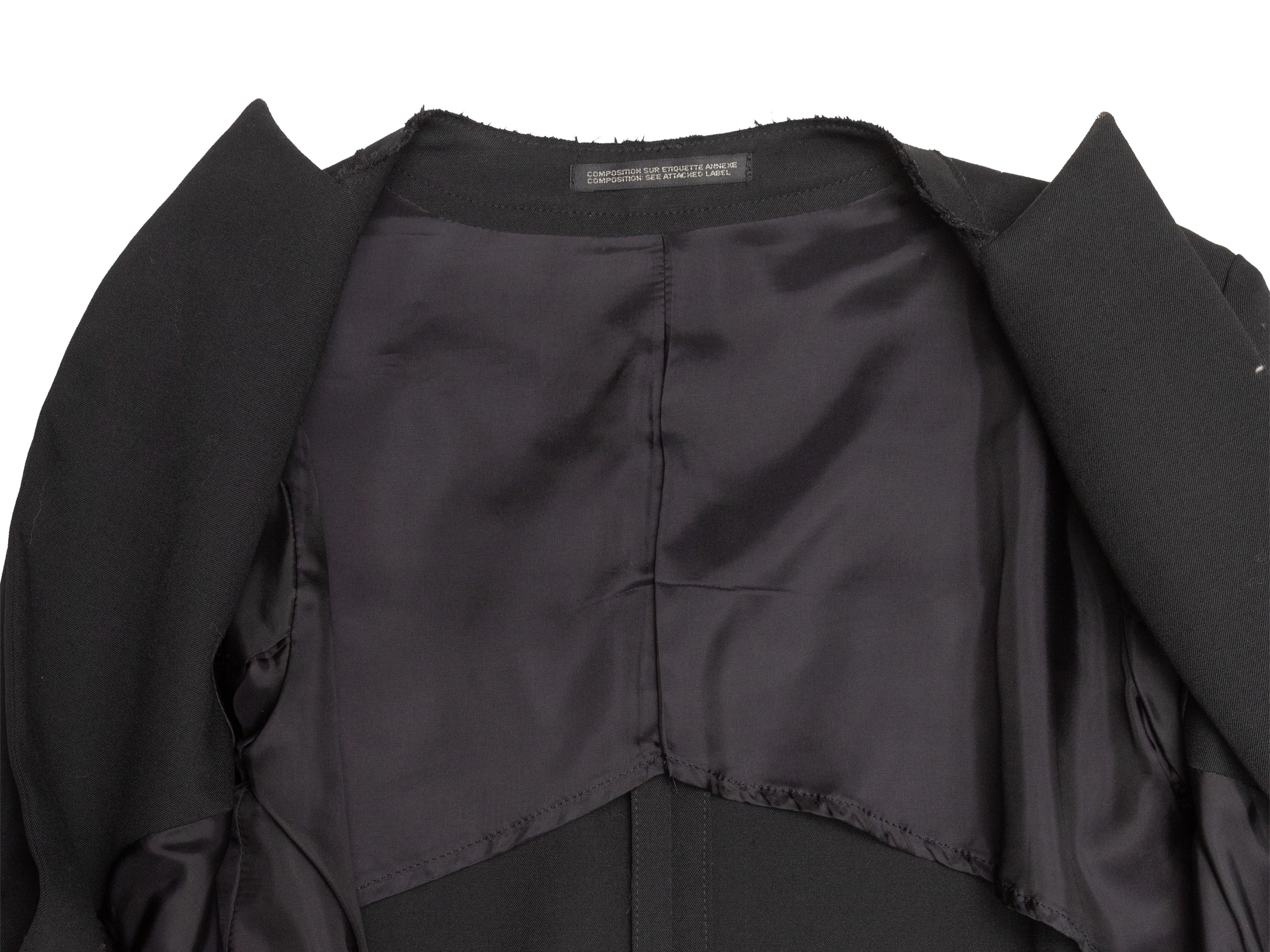 Giacca nera aperta Yohji Yamamoto Designer Taglia 2 In condizioni buone in vendita a New York, NY