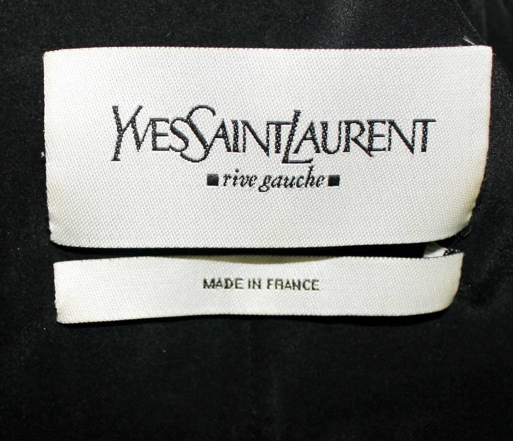Black YSL Yves Saint Laurent by Tom Ford Evening Blazer Jacket Ribbon Details 1