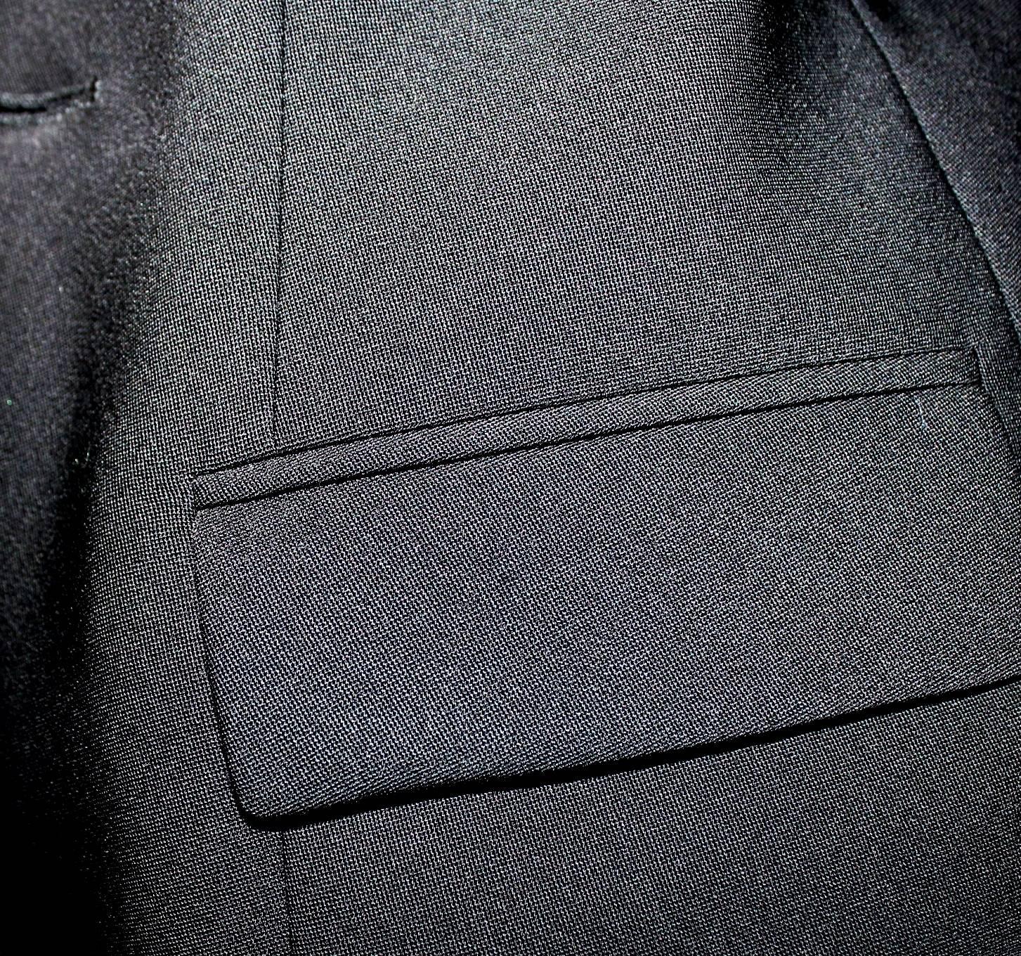 Black YSL Yves Saint Laurent by Tom Ford Evening Blazer Jacket Ribbon Details 2