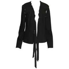 Black YSL Yves Saint Laurent by Tom Ford Evening Blazer Jacket Ribbon Details