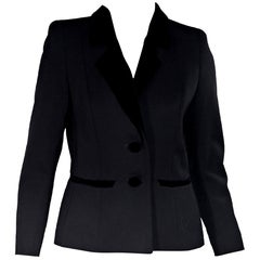 Black Yves Saint Laurent Encore Wool Blazer