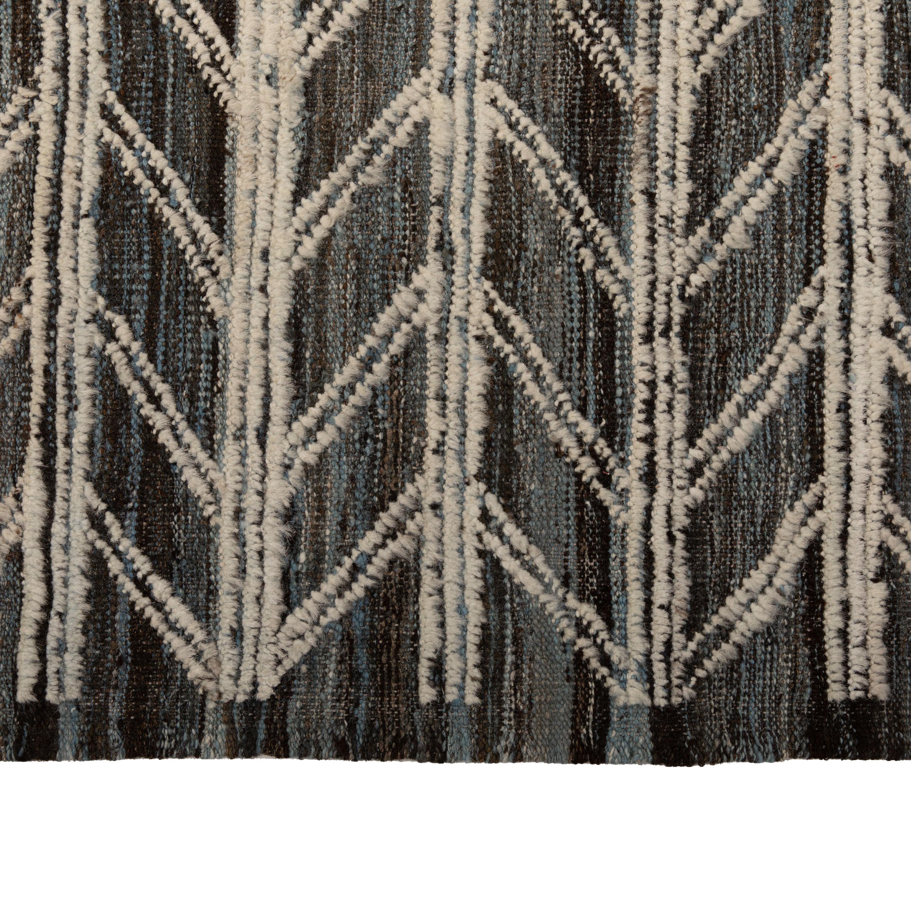 Hand-Knotted abc carpet Black Zameen Modern Wool Rug - 10'9