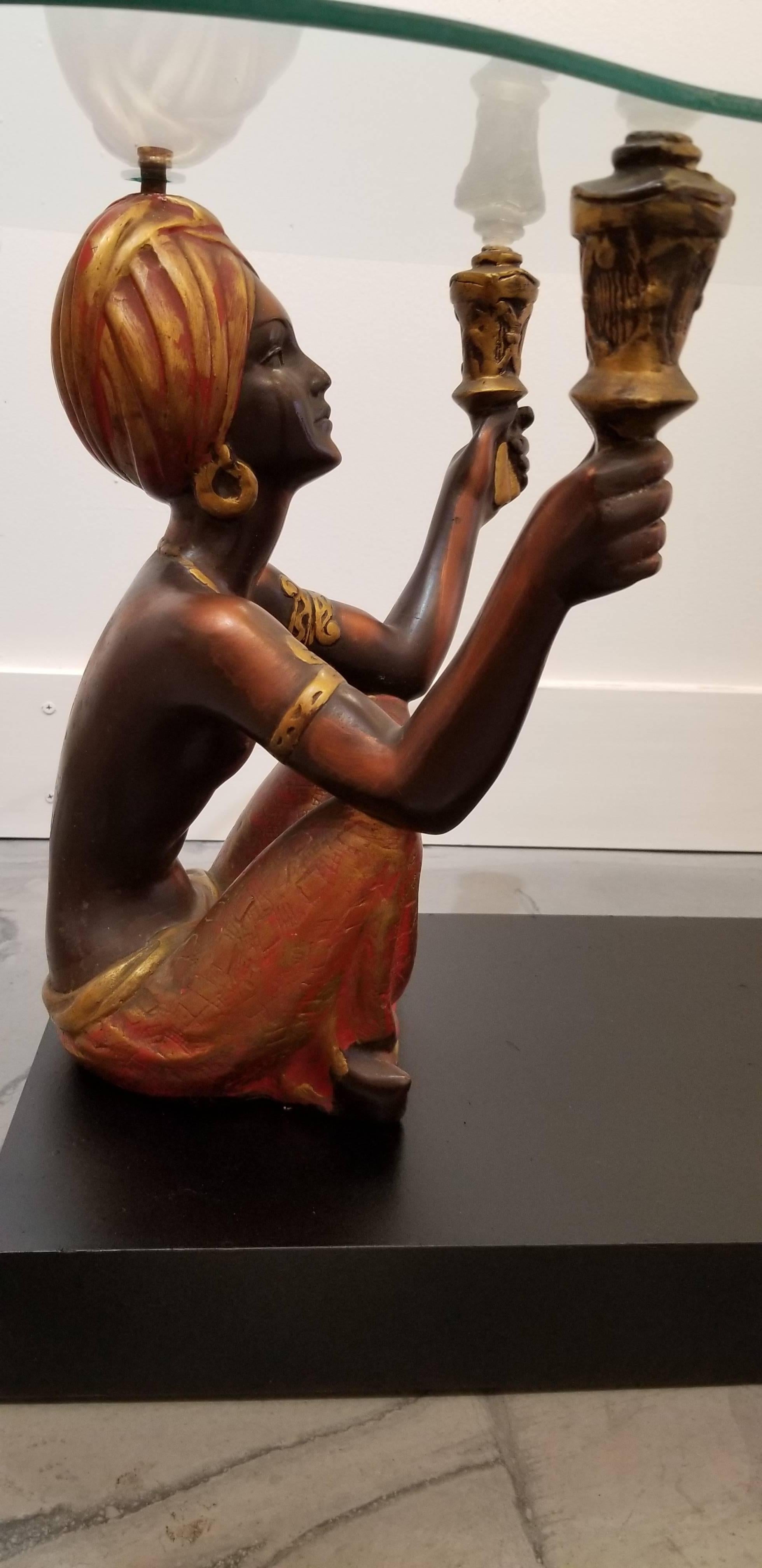 Blackamoor Coffee Table, circa 1950 In Good Condition In Fulton, CA