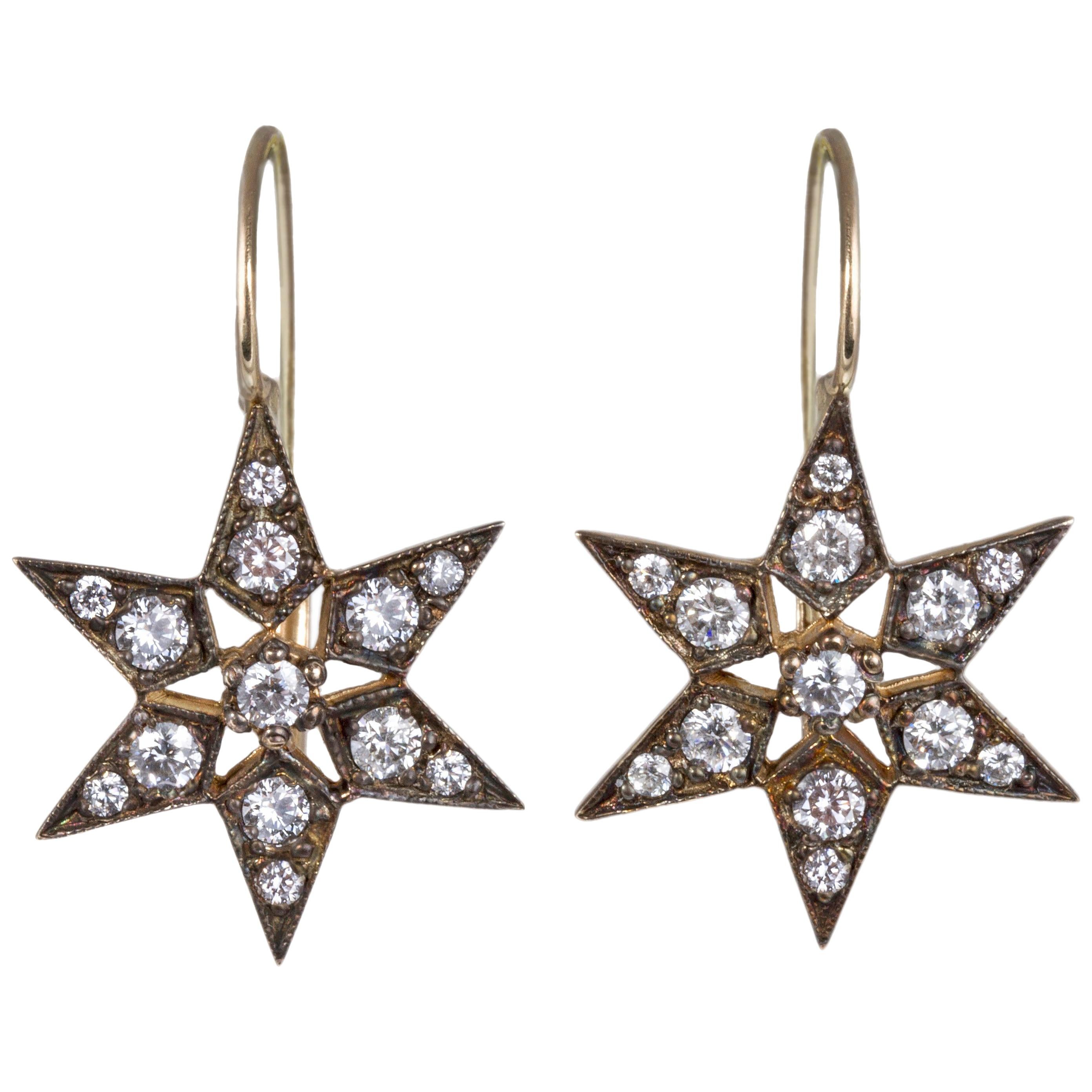 Blackbird and the Snow Vogue Diamond Fancy Star Earrings 