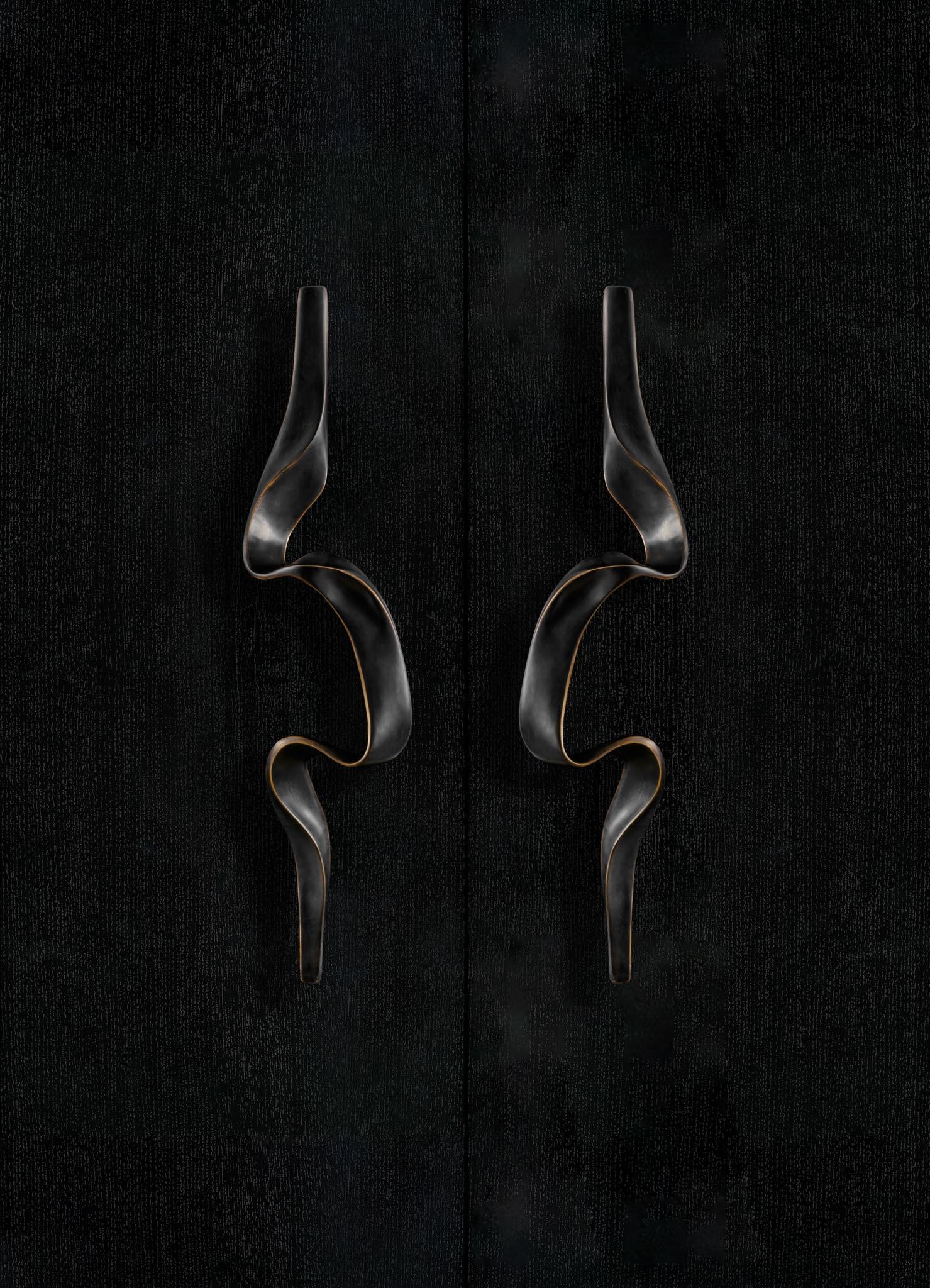 Contemporary Blackbuck Handle B in Brass, Viya by Vikram Goyal For Sale