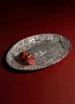Piatto grande in ottone placcato argento Blackbuck, Viya by Vikram Goyal