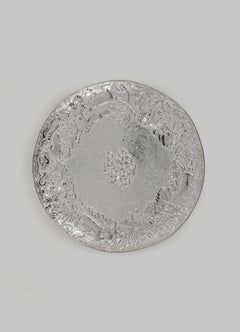 Blackbuck Silver Plated Round Platter in Brass, Viya by Vikram Goyal