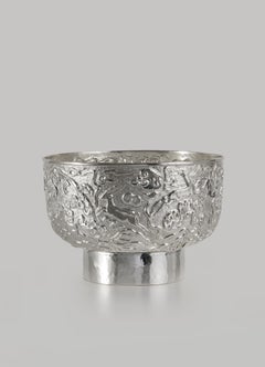 Blackbuck Silver Plated Serving Bowl in Brass, Viya by Vikram Goyal