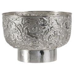 Blackbuck Silver Plated Serving Bowl in Brass, Viya by Vikram Goyal