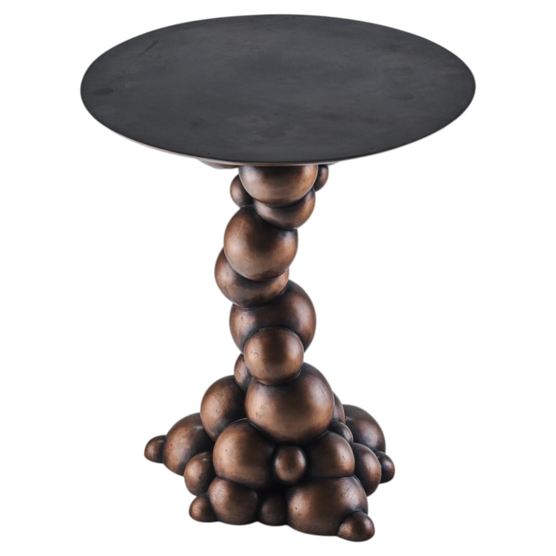 Blacked Bronze Bubble Side Table