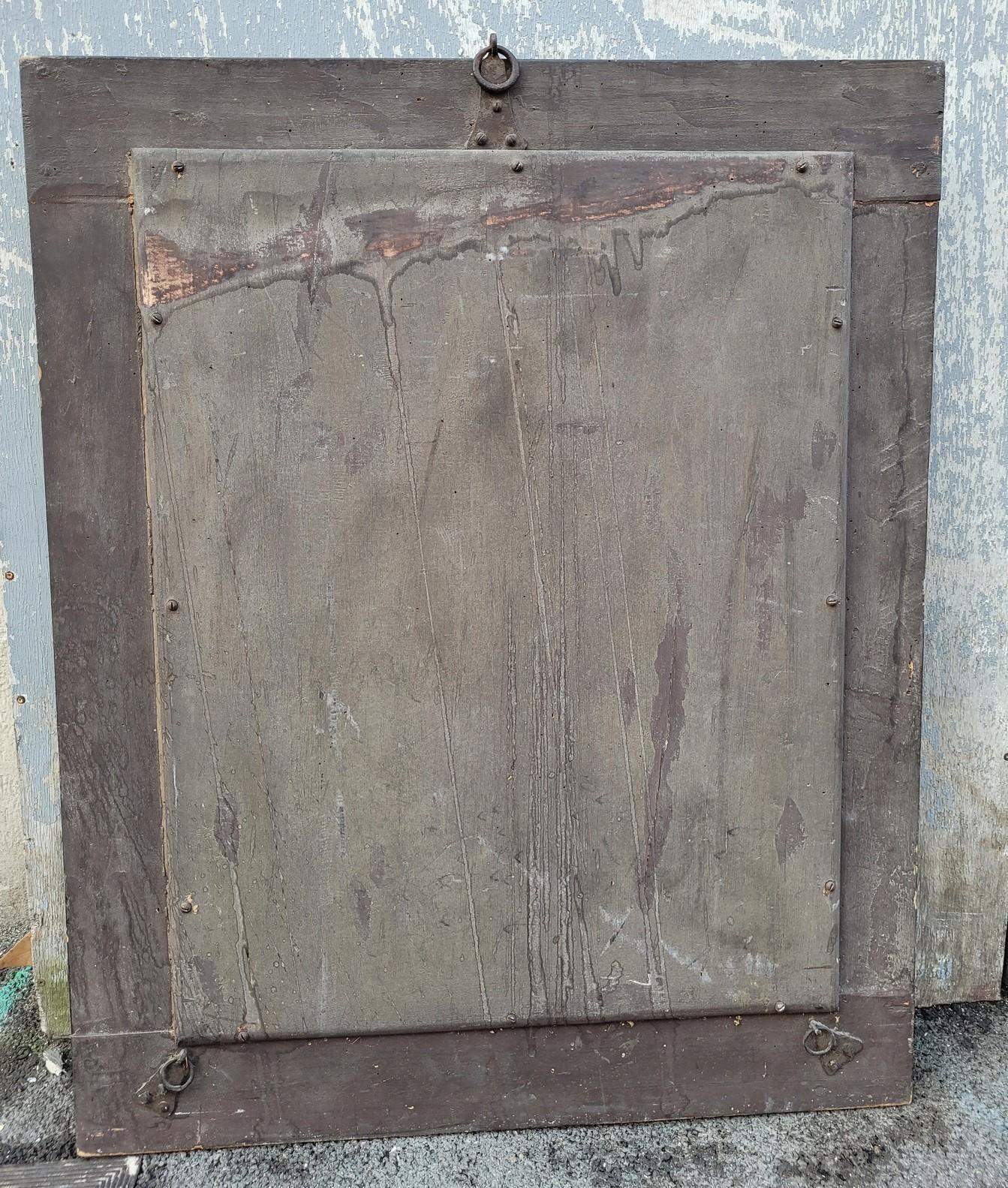 Blackened And Gilded Wooden Mirror, 17th Century For Sale 5
