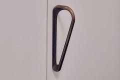 Contemporary Blackened Brass Teardrop Handle by Henry Wilson