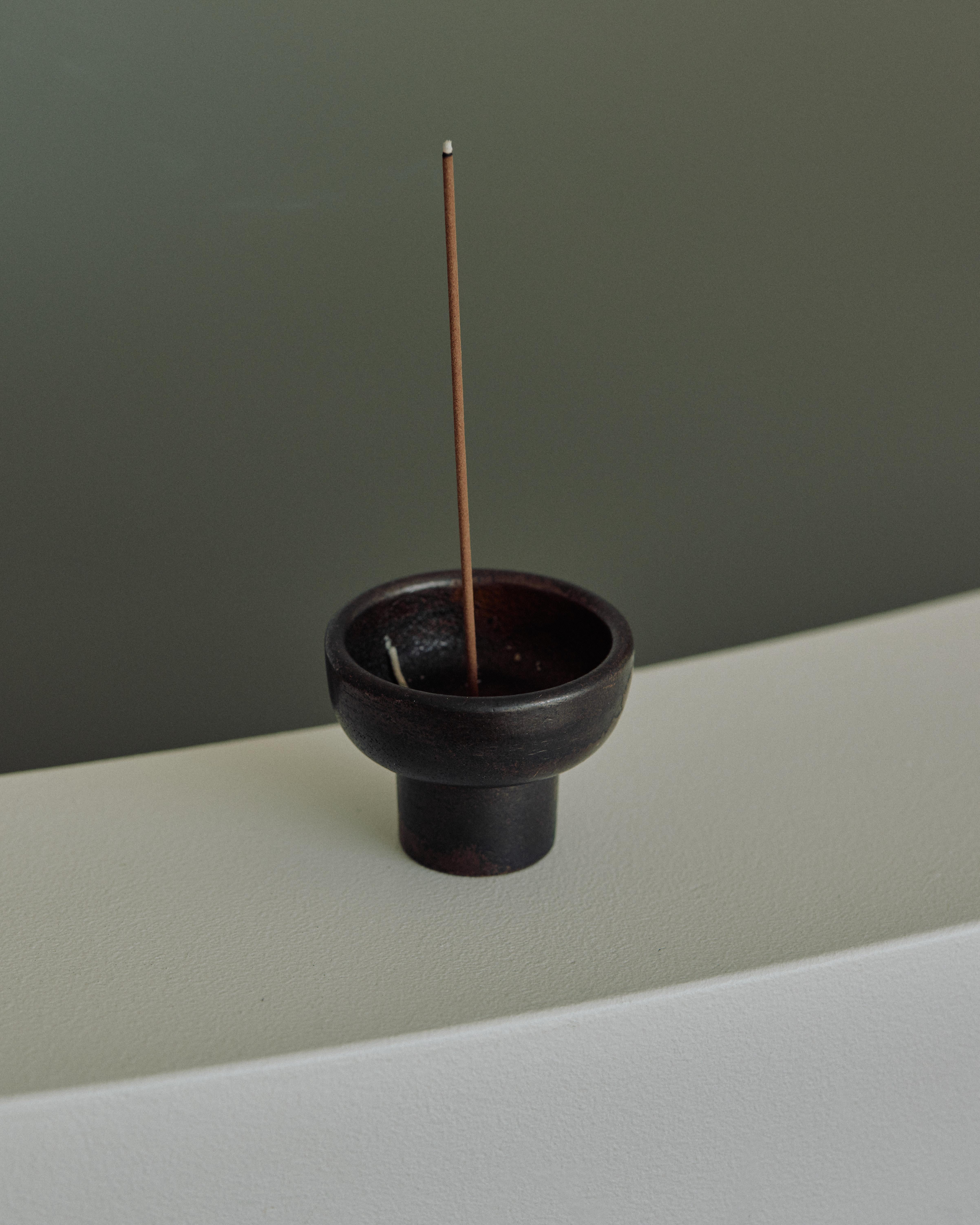Modern Blackened Incense Burner by Henry Wilson For Sale