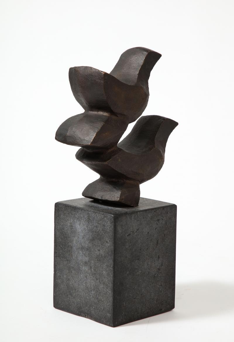Danish Blackened Bronze Sculpture 