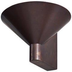 Blackened Bronze Wall Light by Henry Wilson