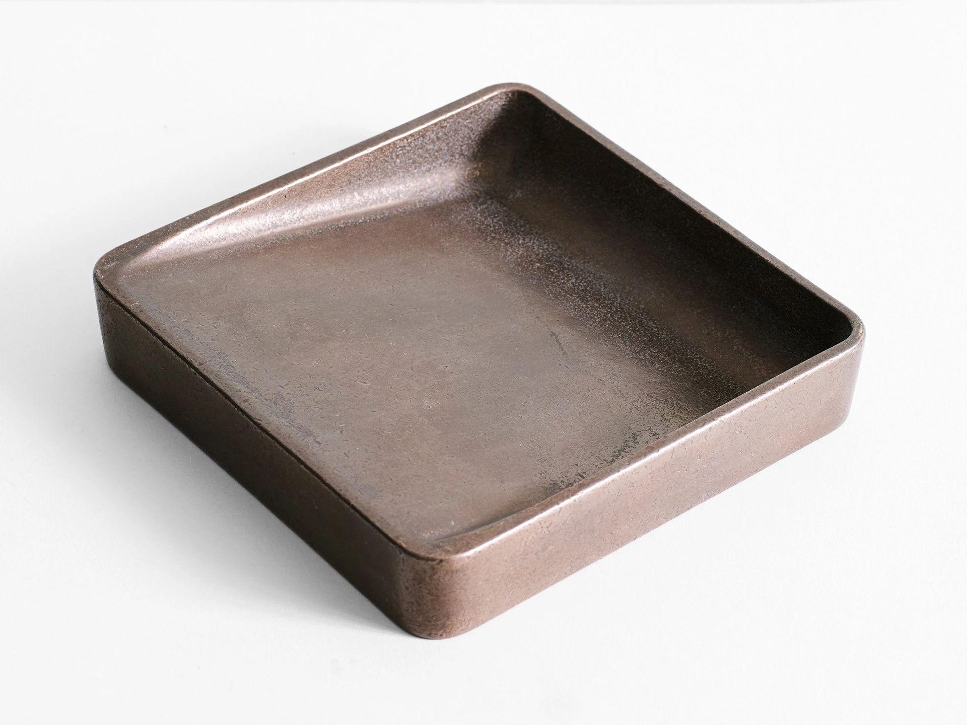 Australian Contemporary Blackened Bronze Vide Poche Square by Henry Wilson For Sale