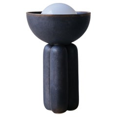 Blackened Gold Half Sphere Lamp by Lisa Allegra
