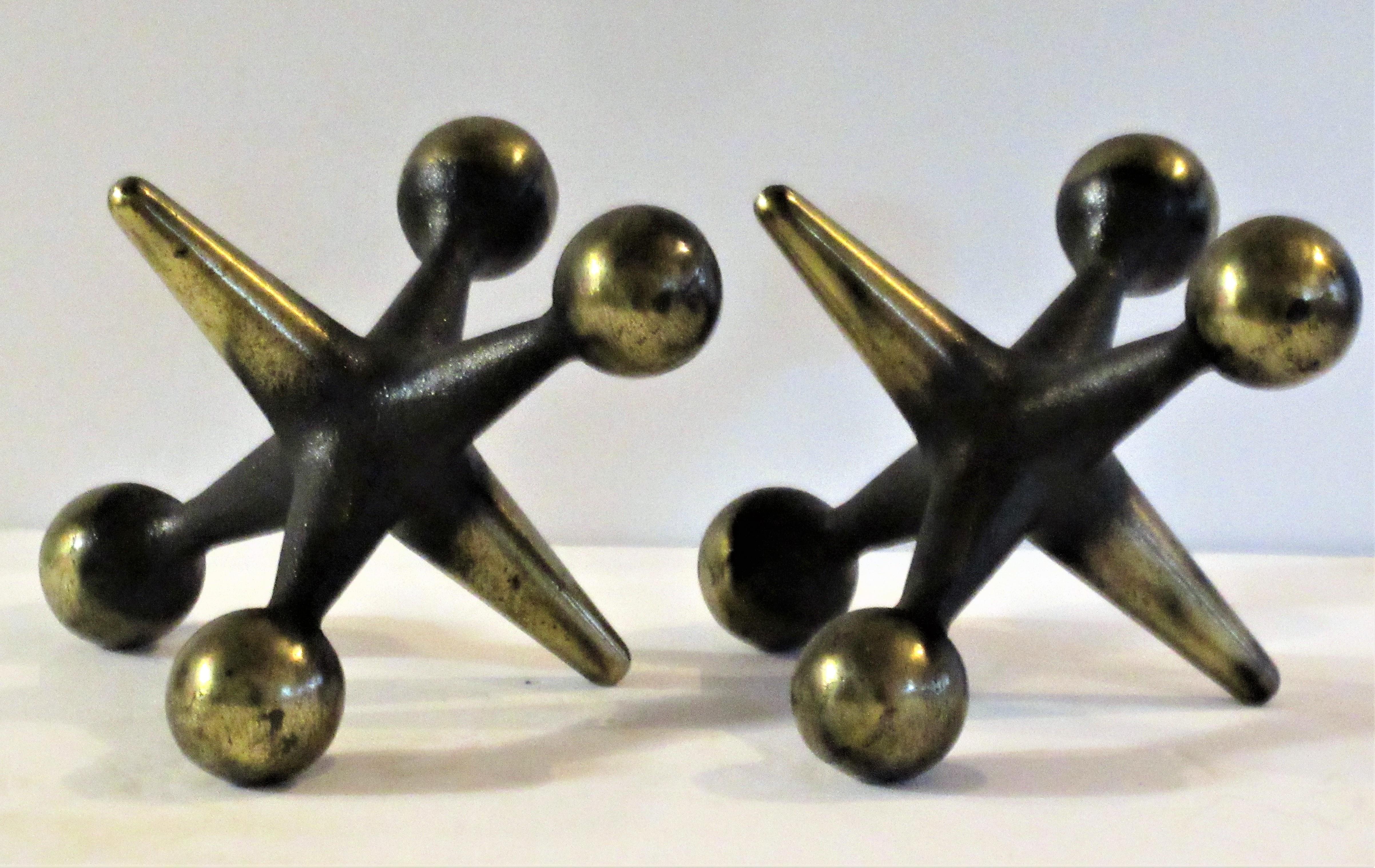 Mid-Century Modern Brass and Iron Jacks by Bill Curry