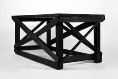 Blackened Japanese Shōwa Era Wabi Sabi Atelier Table