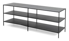 Tavolo da divano a 3 livelli in metallo annerito