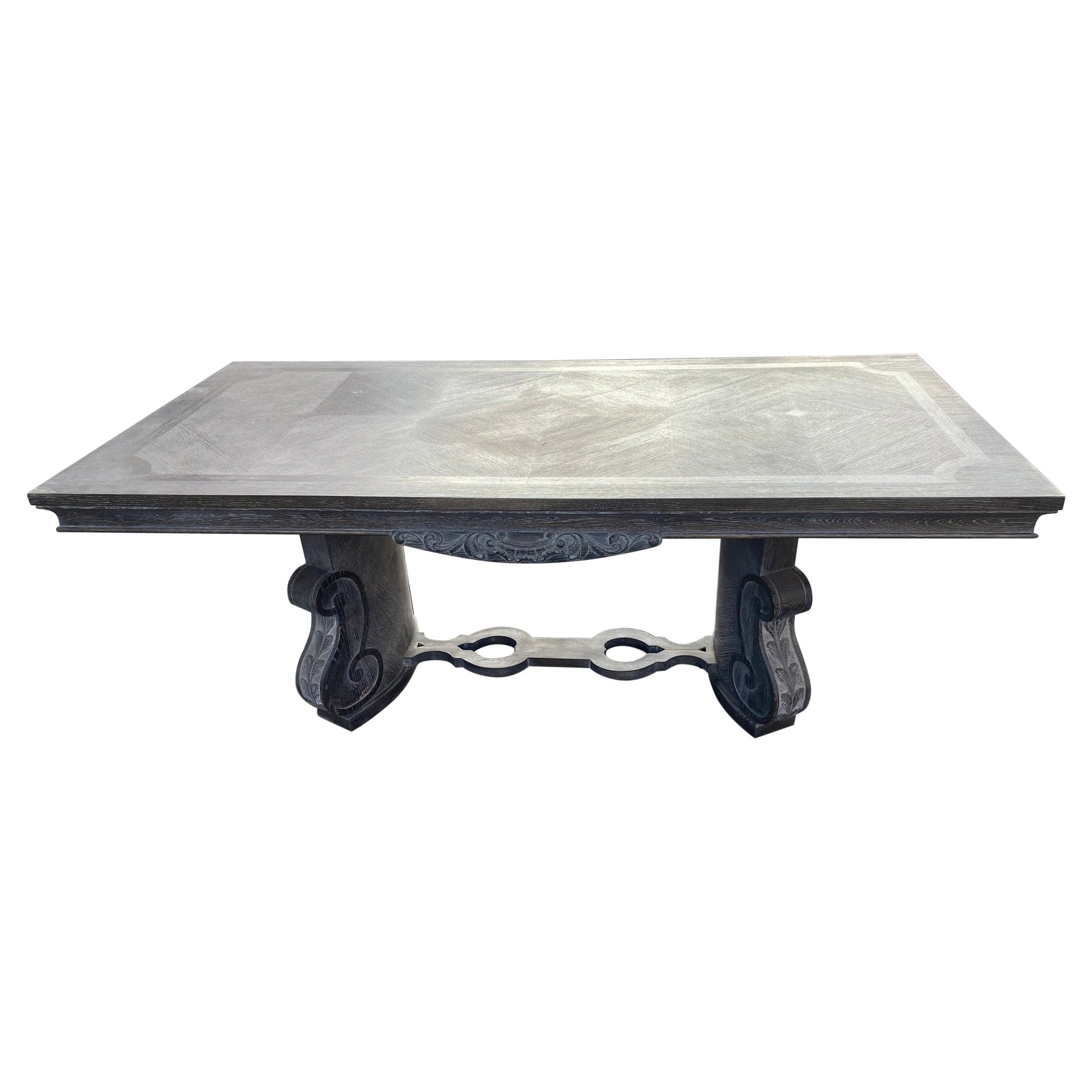 Blackened Oak Art Deco Table, circa 1940/1950