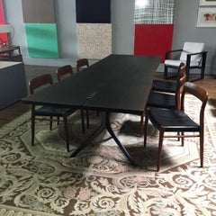 Blackened Red Oak Live-Edge Dining Table by Daniel Oates