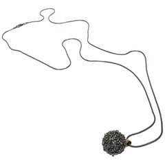 Blackened Silver Necklace “Dance Under the Stars” with 14 Karat Gold Details