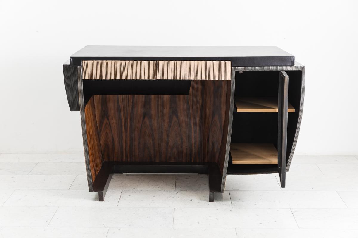 Blackened Steel and Layered Bronze Desk, Usa For Sale 1
