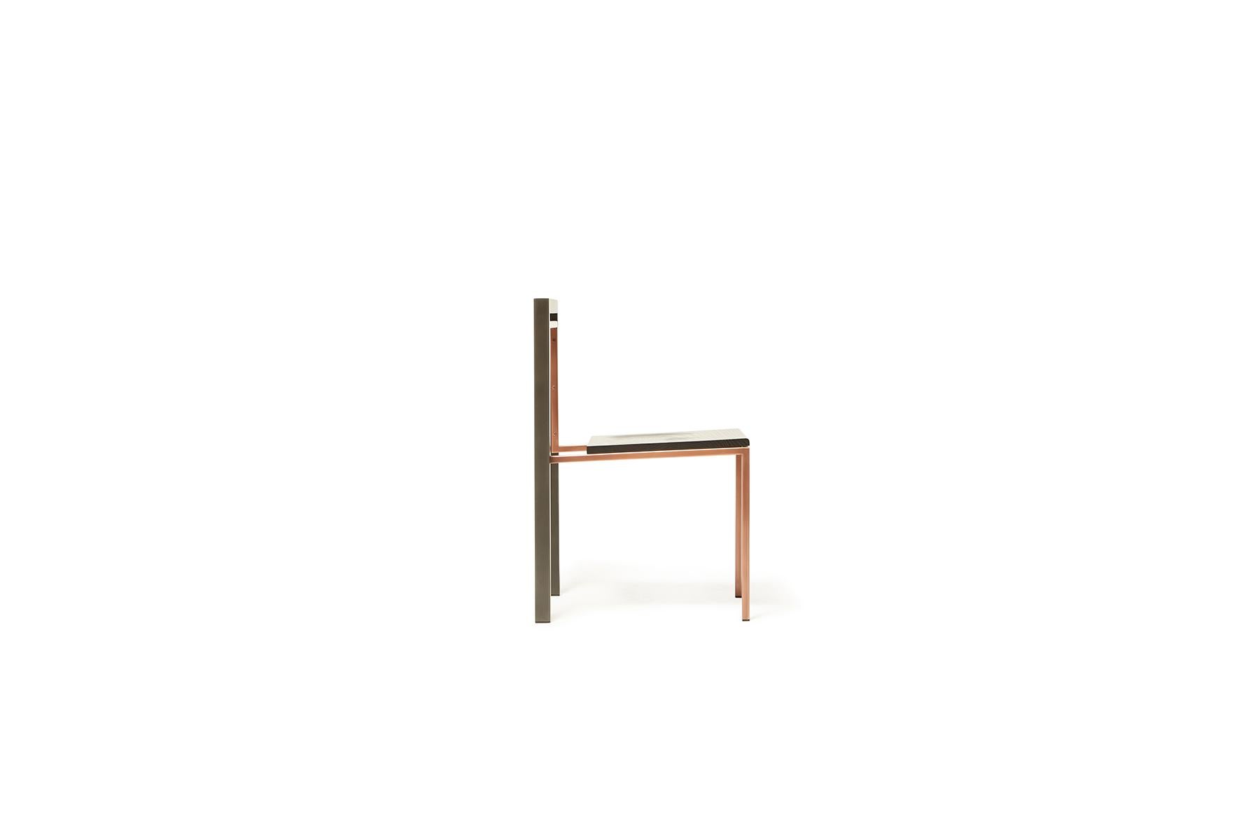 copper metal dining chairs