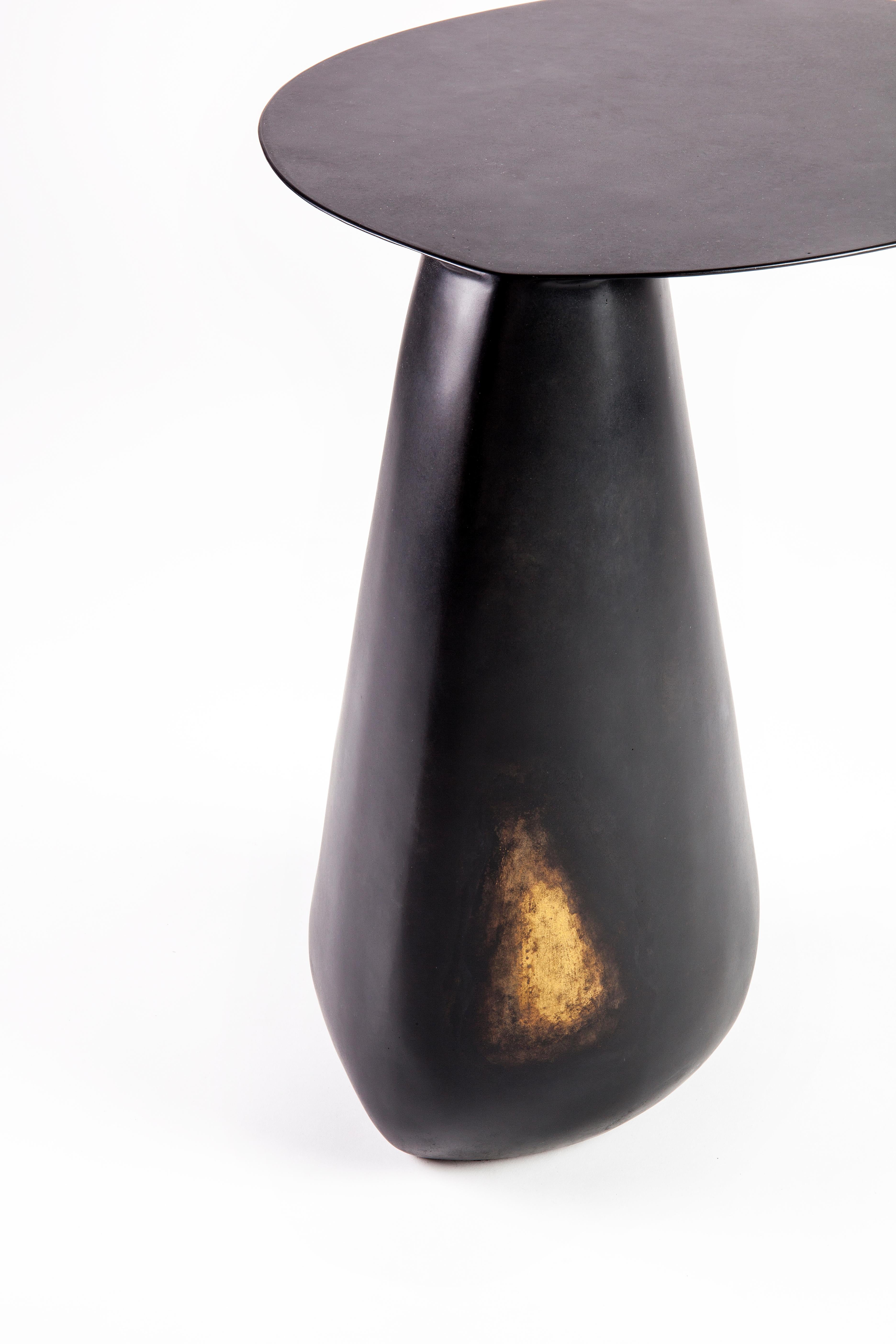 Contemporary Blackened Steel Dionis Side Table by Konekt Furniture