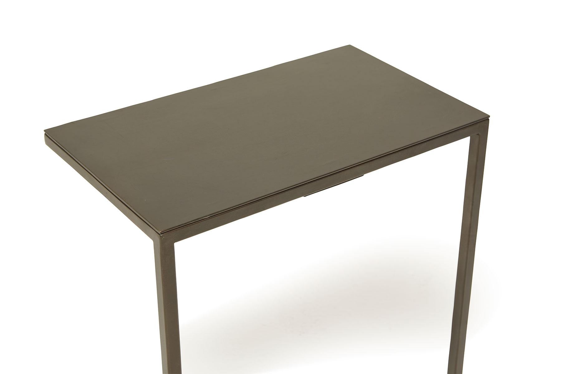 Blackened Steel Side Table In New Condition For Sale In Los Angeles, CA