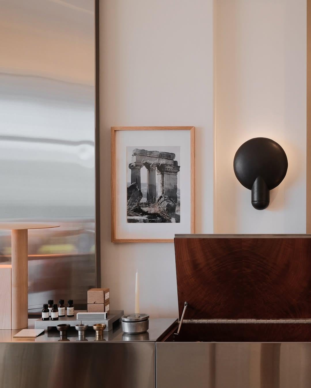 Contemporary Blackened Bronze Surface Sconce by Henry Wilson For Sale 2