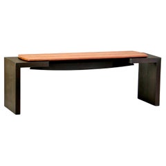 Blackened Walnut Bubinga Bench  Thomas Throop  Black Creek Designs Made to Order