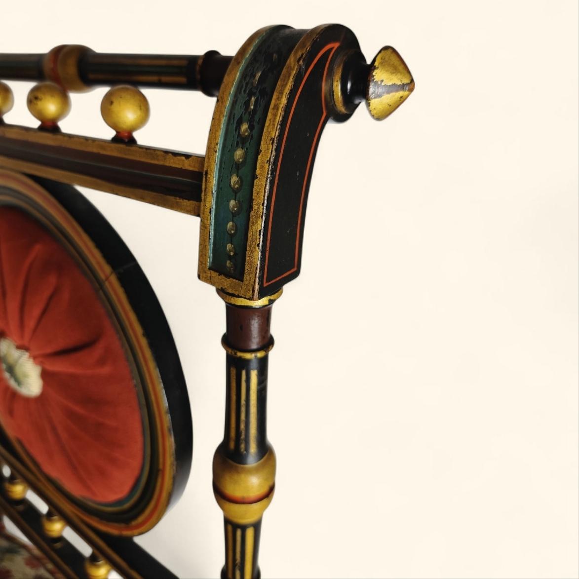 Sedia Boudoir in Wood annerito - Napoleone III in vendita 2